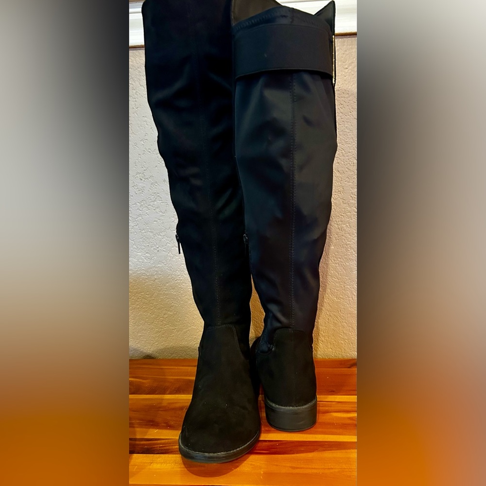 Rebel by Zigi Womens Onya, Round Toe Knee High Fashion Boots, Black, Size 7.5 - Picture 10 of 15